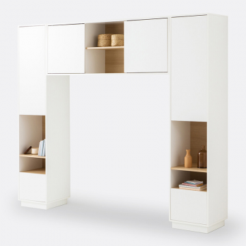 Изголовье кроватное со стенкой Biface  160 см белый