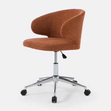 Кресло офисное на колесиках Elga  единый размер каштановый
