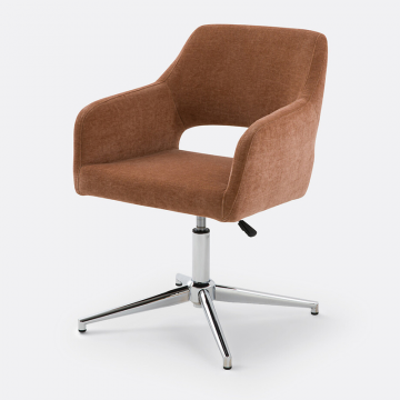 Кресло офисное из велюровой ткани Esma  единый размер розовый