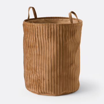 Корзина для белья из велюра с плиссировкой Velvetas  единый размер каштановый