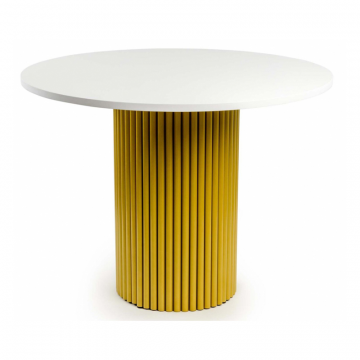 Стол Барел 110 белый / золото