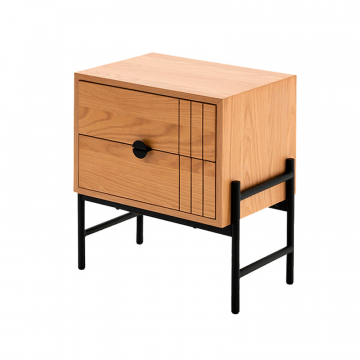 Тумба прикроватная с 2 ящиками Clara каштановый