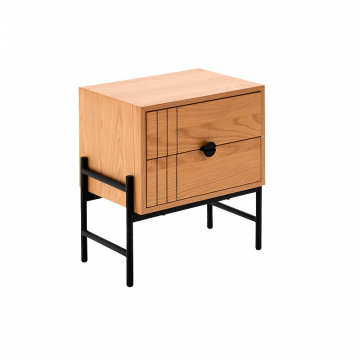 Тумба прикроватная с 2 ящиками Clara каштановый