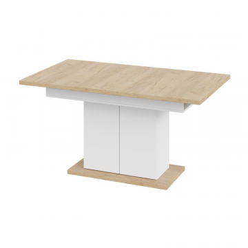 Стол на тумбе Детройт Тип 1 белый / дуб крафт золотой