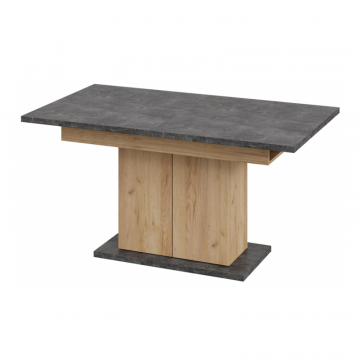 Стол на тумбе Детройт Тип 1 дуб крафт золотой / ателье темное