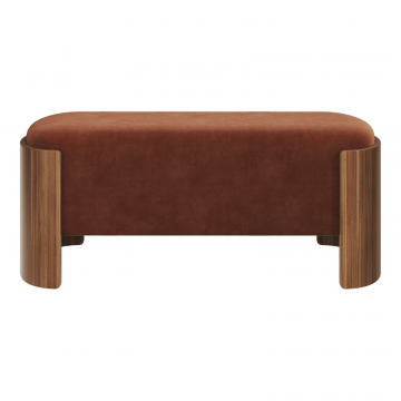 Банкетка Lagom 100 см (сиена FiberGuard, орех)