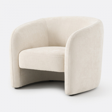 Кресло с обивкой из шенилла LANDINE  1-мест. бежевый