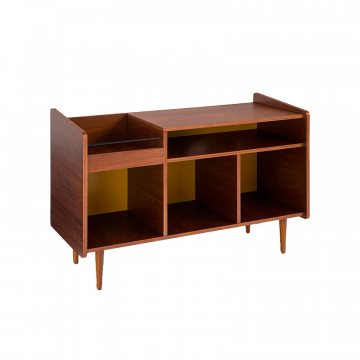 Тумба для винилового проигрывателя и пластинок Ronda желтый