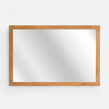 Зеркало прямоугольное для ванной комнаты 90 см  единый размер бежевый