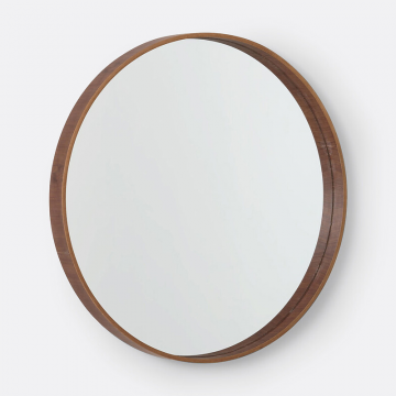Зеркало круглое из орехового дерева Alaria  единый размер каштановый