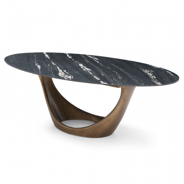 Стол Marseille 240, черная керамика/бронза