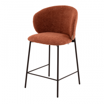 Стул полубарный Блейз букле терракотовый