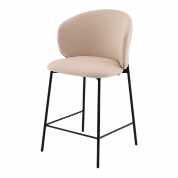 Стул полубарный Блейз велюр молочный