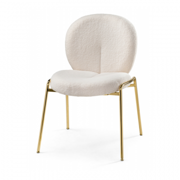 Стул на металлокаркасе Kalipso 1 white / gold