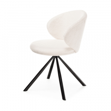 Стул на металлокаркасе Solomon крутящийся white / black
