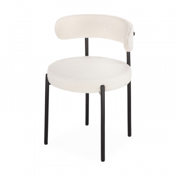 Стул на металлокаркасе Rudi white / black