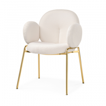 Стул на металлокаркасе Kalipso white / gold
