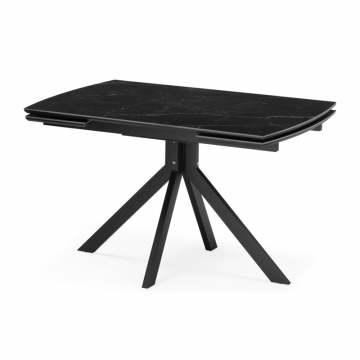 Керамический стол Комильфо 120x80 черный мрамор / черный