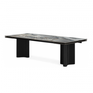 Керамический стол Адажио 240x110 черный кварц / черный