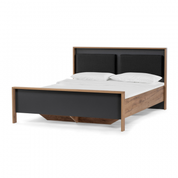 Двуспальная кровать Тхан 180х200 дуб крафт золотой / антрацит