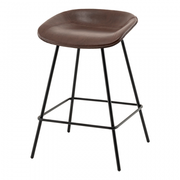 Стул полубарный Фуриоса экокожа коричневый