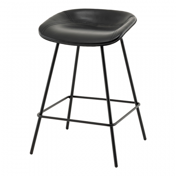 Стул полубарный Фуриоса экокожа чёрный