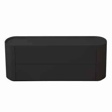 Тумба Lagom под ТВ 2 ящика ширина 140 см (черный)