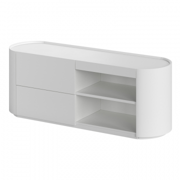 Тумба Lagom под ТВ 2 ящика 2 полки ширина 140 см (белый)