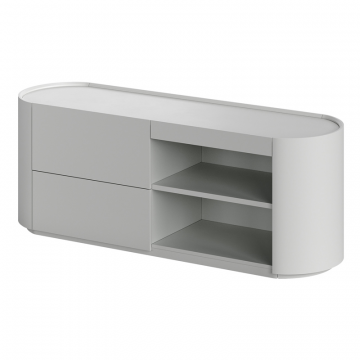 Тумба Lagom под ТВ 2 ящика 2 полки ширина 140 см (светло-серый)