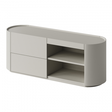 Тумба Lagom под ТВ 2 ящика 2 полки ширина 140 см (серо-бежевый)