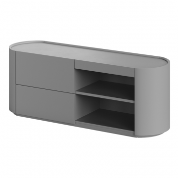 Тумба Lagom под ТВ 2 ящика 2 полки ширина 140 см (серый)