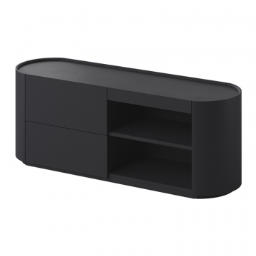 Тумба Lagom под ТВ 2 ящика 2 полки ширина 140 см (черный)