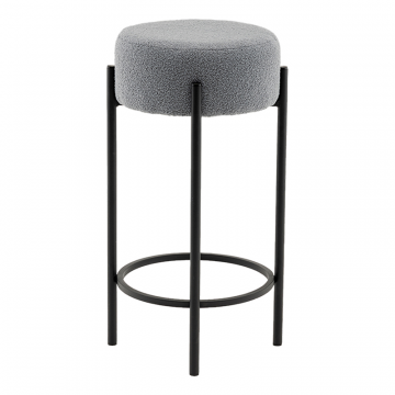 Стул барный Беккет букле светло-серый