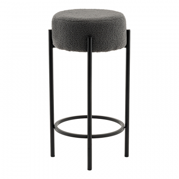 Стул барный Беккет букле темно-серый