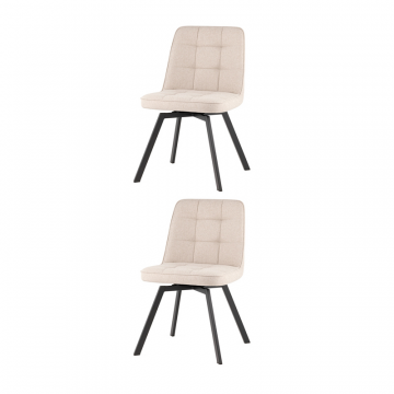 Стул Pleid вращающийся кремовый 2 шт.