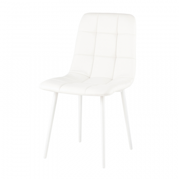 Стул Одди NEW экокожа белый белые ножки