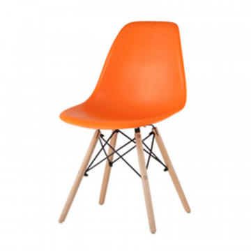 Стул Eames Style DSW оранжевый (разборный каркас)