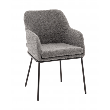 Стул с подлокотниками Кози new ткань букле тёмно-серый