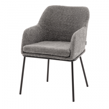 Стул с подлокотниками Кози new ткань букле тёмно-серый