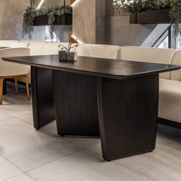 Стол обеденный в шпоне черного дуба 2400x1000x760