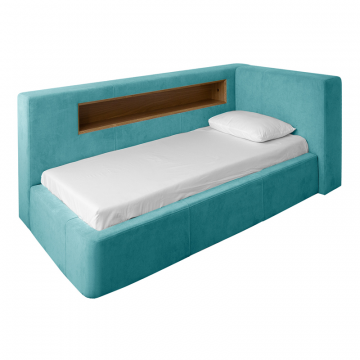 Диван-кровать Cube c нишей L (бирюзовый)