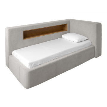 Диван-кровать Cube c нишей L антивандальная ткань (серый)