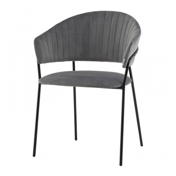 Стул Бруно NEW велюр серый
