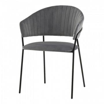 Стул Бруно NEW велюр серый