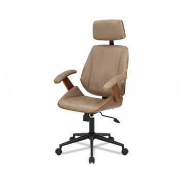 Кресло Benjamin, темно-бежевый/орех