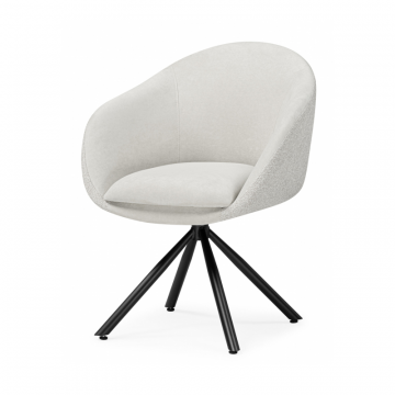 Стул на металлокаркасе Бартон 1 ткань мадера 2 / черный матовый