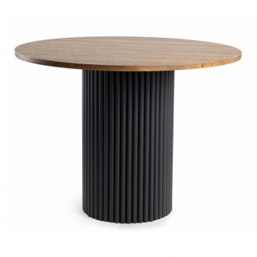 Деревянный стол Барел 90 орех кантри / черный