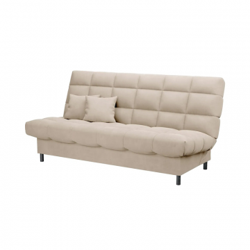 ЮТА Диван прямой бежевый ППУ , с черными ножками