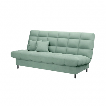ЮТА Диван прямой мятный ППУ, с черными ножками