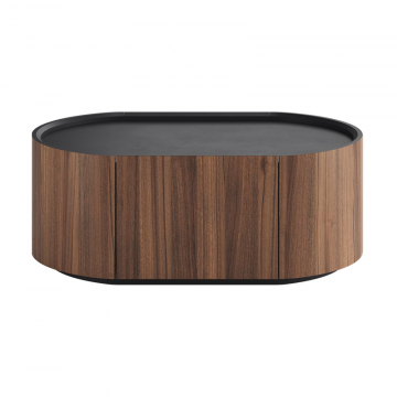 Тумба прикроватная Lagom 1 ящик ширина 60 см (орех, черный)